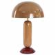 Lampe Sintra Marron Athezza Luminaire Champignon en Acier Tricolore Lampe à Poser Design 30x30x45cm