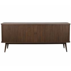 Buffet Barbier Zuiver Bahut Design Meuble TV MDF Placage Noyer 40x74,6x180cm