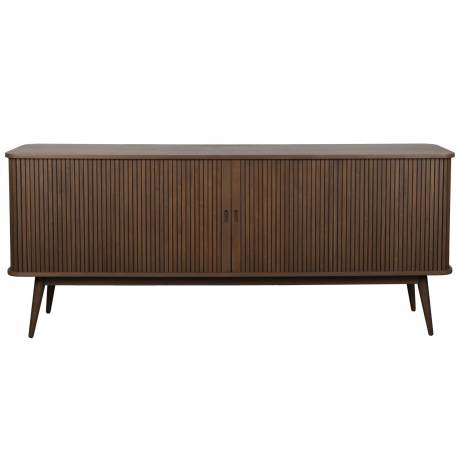 Buffet Barbier Zuiver Bahut Design Meuble TV MDF Placage Noyer 40x74,6x180cm