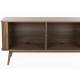 Buffet Barbier Zuiver Bahut Design Meuble TV MDF Placage Noyer 40x74,6x180cm
