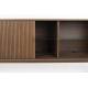 Buffet Barbier Zuiver Bahut Design Meuble TV MDF Placage Noyer 40x74,6x180cm