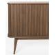 Buffet Barbier Zuiver Bahut Design Meuble TV MDF Placage Noyer 40x74,6x180cm