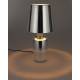 Lampe de Table Classy Chromée Zuiver Luminaire d'Ambiance de Table de Chevet en Acier Argenté 20x20x42cm