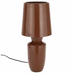 Lampe de Table Classy Terra Zuiver Luminaire d'Ambiance de Table de Chevet en Acier Rouge 20x20x42cm