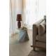 Lampe de Table Classy Terra Zuiver Luminaire d'Ambiance de Table de Chevet en Acier Rouge 20x20x42cm