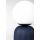 Lampe de Table Dash S Bleu Royal Zuiver Luminaire Tendance en Céramique et Verre Opale 15x15x38cm