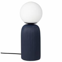 Lampe de Table Dash S Bleu Royal Zuiver Luminaire Tendance en Céramique et Verre Opale 15x15x38cm