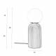 Lampe de Table Dash S Bleu Royal Zuiver Luminaire Tendance en Céramique et Verre Opale 15x15x38cm