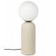 Lampe de Table Dash M Beige Zuiver Luminaire Tendance en Céramique et Verre Opale 20x20x53cm