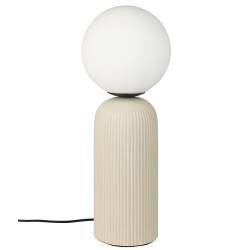 Lampe de Table Dash M Beige Zuiver Luminaire Tendance en Céramique et Verre Opale 20x20x53cm