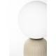 Lampe de Table Dash M Beige Zuiver Luminaire Tendance en Céramique et Verre Opale 20x20x53cm
