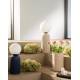 Lampe de Table Dash M Beige Zuiver Luminaire Tendance en Céramique et Verre Opale 20x20x53cm