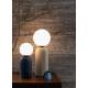 Lampe de Table Dash M Beige Zuiver Luminaire Tendance en Céramique et Verre Opale 20x20x53cm