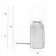 Lampe de Table Dash M Beige Zuiver Luminaire Tendance en Céramique et Verre Opale 20x20x53cm