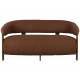 Canapé 2 Place Robyn Woody Banquette d’Intérieur Tissu et Acier Assise Rétro Design Seventies 69,5x71x135,5cm