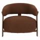 Fauteuil Robyn Woody Assise d’Intérieur Tissu et Acier Siège Rétro Design Seventies 55x69x78cm