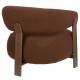 Fauteuil Robyn Woody Assise d’Intérieur Tissu et Acier Siège Rétro Design Seventies 55x69x78cm