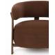 Fauteuil Robyn Woody Assise d’Intérieur Tissu et Acier Siège Rétro Design Seventies 55x69x78cm