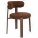 Lot de 2 Chaises de Table Robyn Woody Assises d’Intérieur Tissu et Acier Sièges Rétro Design Seventies 48x52x74cm
