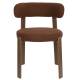 Lot de 2 Chaises de Table Robyn Woody Assises d’Intérieur Tissu et Acier Sièges Rétro Design Seventies 48x52x74cm