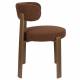 Lot de 2 Chaises de Table Robyn Woody Assises d’Intérieur Tissu et Acier Sièges Rétro Design Seventies 48x52x74cm
