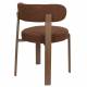 Lot de 2 Chaises de Table Robyn Woody Assises d’Intérieur Tissu et Acier Sièges Rétro Design Seventies 48x52x74cm