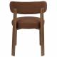 Lot de 2 Chaises de Table Robyn Woody Assises d’Intérieur Tissu et Acier Sièges Rétro Design Seventies 48x52x74cm