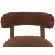 Lot de 2 Chaises de Table Robyn Woody Assises d’Intérieur Tissu et Acier Sièges Rétro Design Seventies 48x52x74cm