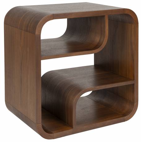 Etagère Seven S Zuiver Bibliothèque Couleur Noyer Support de Présentation de Design 40x60x60cm