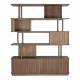 Bibliothèque Barbier Noyer Zuiver Etagère Design Meuble de Rangement 35x160x195cm