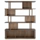 Bibliothèque Barbier Noyer Zuiver Etagère Design Meuble de Rangement 35x160x195cm