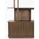 Bibliothèque Barbier Noyer Zuiver Etagère Design Meuble de Rangement 35x160x195cm