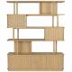 Bibliothèque Barbier Naturel Zuiver Etagère Design Meuble de Rangement 35x160x195cm