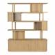 Bibliothèque Barbier Naturel Zuiver Etagère Design Meuble de Rangement 35x160x195cm