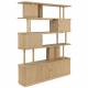 Bibliothèque Barbier Naturel Zuiver Etagère Design Meuble de Rangement 35x160x195cm