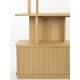 Bibliothèque Barbier Naturel Zuiver Etagère Design Meuble de Rangement 35x160x195cm