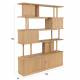 Bibliothèque Barbier Naturel Zuiver Etagère Design Meuble de Rangement 35x160x195cm