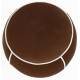 Pouf Marina Assise Ronde en Tissu Rouge et Blanc Repose Pied Tabouret 45x45x48cm
