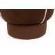 Pouf Marina Assise Ronde en Tissu Rouge et Blanc Repose Pied Tabouret 45x45x48cm