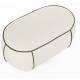 Banc Marina M Woody Assise d'Appoint en Tissu Blanc et Vert Bout de Lit 45,5x49x77,5cm