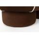 Banc Marina M Woody Assise d'Appoint en Tissu Rouge et Blanc Bout de Lit 45,5x49x77,5cm
