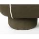 Banc Marina L Woody Assise d'Appoint en Tissu Vert et Blanc Bout de Lit 44x47x121cm