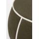 Banc Marina L Woody Assise d'Appoint en Tissu Vert et Blanc Bout de Lit 44x47x121cm