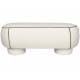 Banc Marina L Woody Assise d'Appoint en Tissu Blanc et Vert Bout de Lit 44x47x121cm