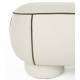 Banc Marina L Woody Assise d'Appoint en Tissu Blanc et Vert Bout de Lit 44x47x121cm