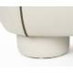 Banc Marina L Woody Assise d'Appoint en Tissu Blanc et Vert Bout de Lit 44x47x121cm