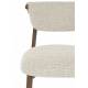Lot de 2 Chaises Lee Woody Duo d'Assises en Acier et Tissu Beige Sièges de Repas 46x57x78cm