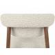Lot de 2 Chaises Lee Woody Duo d'Assises en Acier et Tissu Beige Sièges de Repas 46x57x78cm