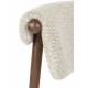 Lot de 2 Chaises Lee Woody Duo d'Assises en Acier et Tissu Beige Sièges de Repas 46x57x78cm