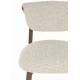 Lot de 2 Chaises de Comptoir Lee Woody Duo d'Assises Hautes en Acier et Tissu Beige Sièges de Cuisine 43,5x52,5x89,5cm